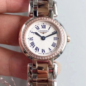 A réplica mais forte da fábrica KZ Longines Heart and Moon série quartzo rosa ouro feminino relógio