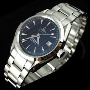 Omega OMEGA Seamaster Men's Watch All-steel belt three-hand green digital automatic mechanical watch 231.10.42.21.01.