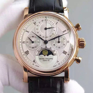 Relógio mecânico automático de cronógrafo Multifuncional Patek Philippe