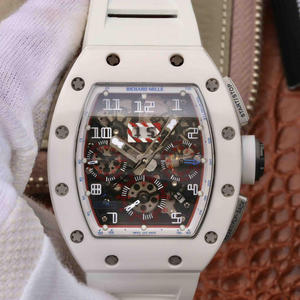 Fábrica KV Richard Mille RM-011 branco cerâmica limitada edição mecânica de alta qualidade masculina.