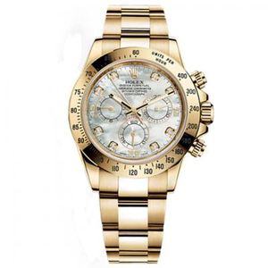 JH Factory Rolex 116528-0032 V7 Edition Universe Cronógrafo Full Gold Daytona Relógio Mecânico Automático Masculino