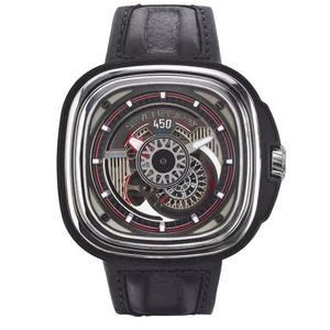 Relógio mecânico de sete homens com cinto tipo SEVENFRIDAY P3C / 01.