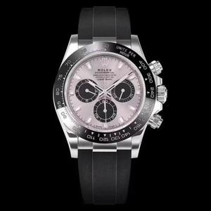 N fábrica 4130 nova versão personalizada do Rolex 904L de aço inoxidável cinza Panda Di Tongna exclusivo Cal.4130 movimento automático.