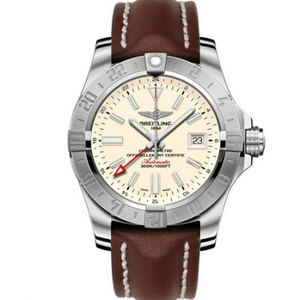 GF Factory Breitling Avenger II A3239011 Часы мирового времени (Avenger II GMT) Бежево-белый циферблат.