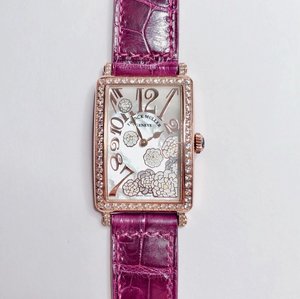 Franck Muller LONG ISLAND Long Island series of the most beautiful ladies quartz belt square watch enamel paintedFranck Muller LONG ISLAND Long Island series of the most beautiful ladies quartz belt square watch enamel painted