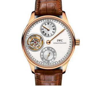 IWC 3 points 1 line (Portuguese tourbillon series) IW544602 style: automatic true flywheel mechanical men's watch