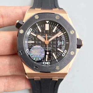 JF Boutique AP Audemars Piguet 15710 rose gold ceramic ring mouth ceramic button 3120 movement 42 mm diameter