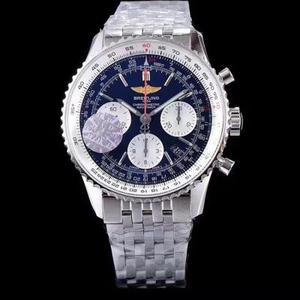 JF Breitling Aviation Series Steel Belt Black, Blue, White, Calibre 7750