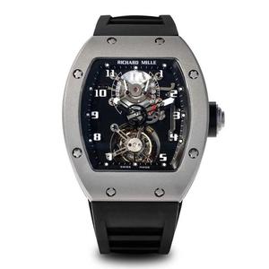 Мужские часы JB Richard Mille RM001 Real Tourbillon Upgrade Edition с резиновым ремешком и турбийоном