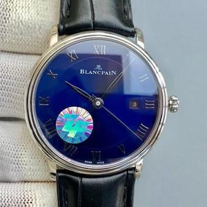 Мужские механические часы ZF Factory Blancpain 6551-1127-55B Willow Needle Roman Index с синей поверхностью