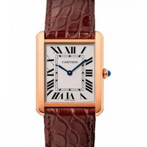 K11 fabrik Cartier TANK tank serie kvarts damklocka 18k rosa guld en-till-en kopia klocka.