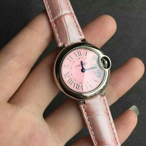 Cartier blå ballong W6920038 kvinnors bälte små kvarts titta topp replika