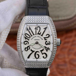 Franck Muller Vanguard V32 damer klocka, klockan är inspirerad av sin vackra design och unika form, med sol präglad urtavla set