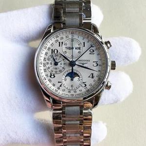 【JF】 Longines Master 8-stifts Moon Phase Steel Band Watch 7751 Multi-Function Movement Herrklocka