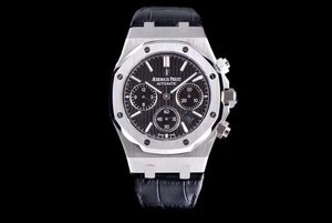 JH Upgraded AP Royal Oak Series AISA7750 Automatic Chronograph Moving Belt Watch Herrklocka