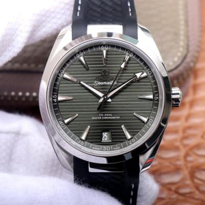 VS fabrik 2020 ny produkt Omega Green Seamaster 150m teak skiva, mäns automatiska mekanisk klocka, tejp