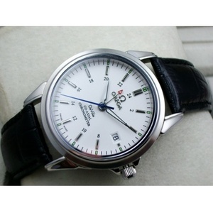 Swiss OMEGA Diefei mechanical belt men's watch four-hand men's mechanical watch white face