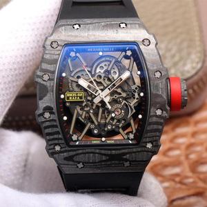 ZF Richard Mille RM035 mekanisk klocka för män, kolfiber, tejp