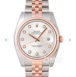 N fabriksreplik Rolex Datejust rosa guld 14k guldtäckt serie unisex mekanisk klocka.