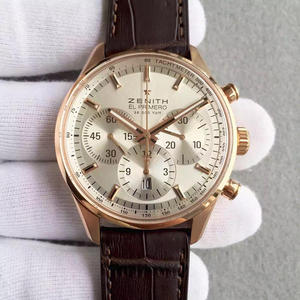 Zenith ELPRIMERO välvda safirglas dubbelsidig safir importerade 7750 automatisk rörelse.